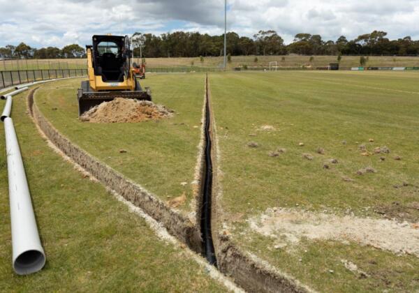 Sports centre drainage system in Drysdale